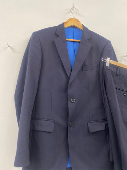 Fabulous Magee Navy wool Suit R36 W30 Navy blue #58 GM143