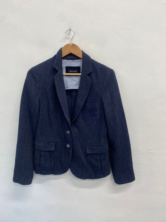 Fabulous Massimo Dutti Blazer UK 12 IT Dark Blue