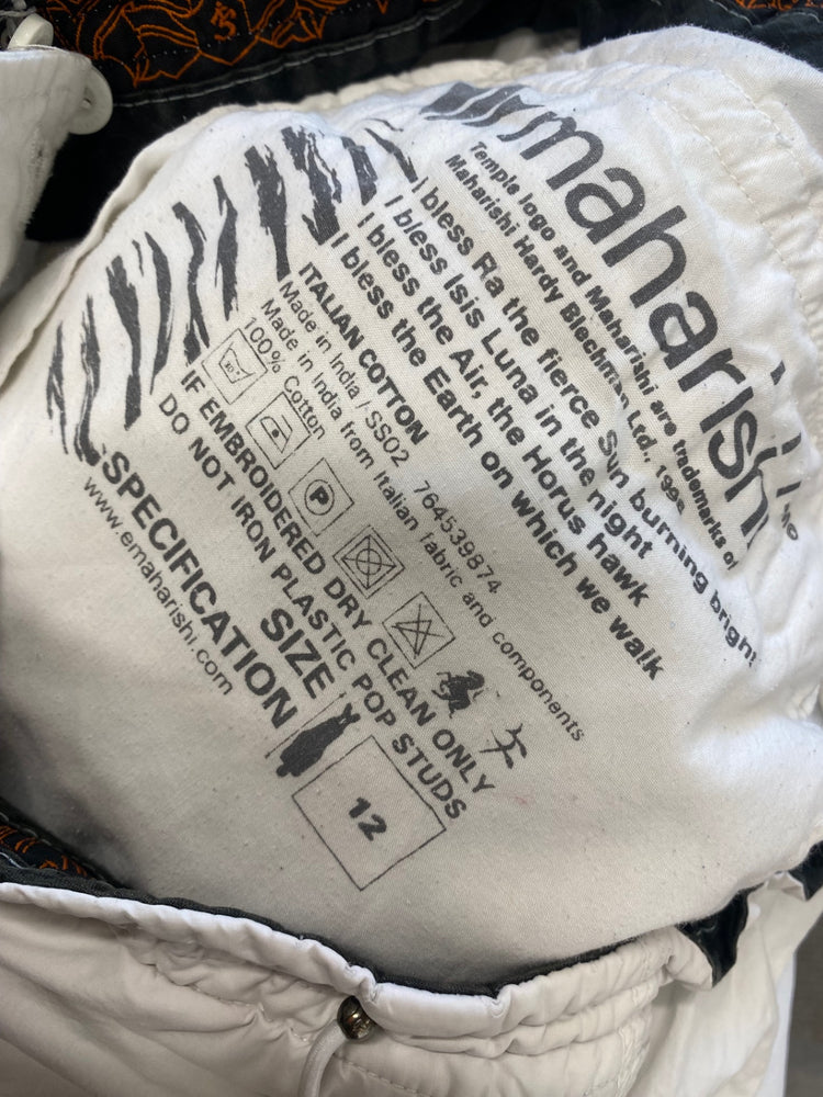 Fabulous Maharishi Trousers UK 12 White dragon Snopants GM143