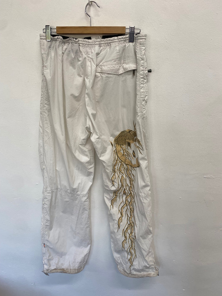 Fabulous Maharishi Trousers UK 12 White dragon Snopants GM143