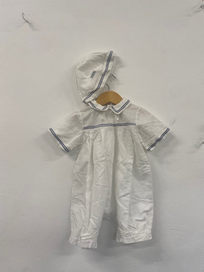 Fabulous Emile Et Rose sailor traditional Baby Clothes 6-9mths White Hat & suit #5 SW461