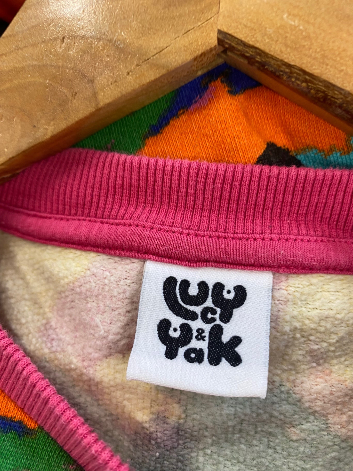 Fabulous Lucy & Yak oversized fun paint splodge Sweater  UK XXS Multicoloured SW461