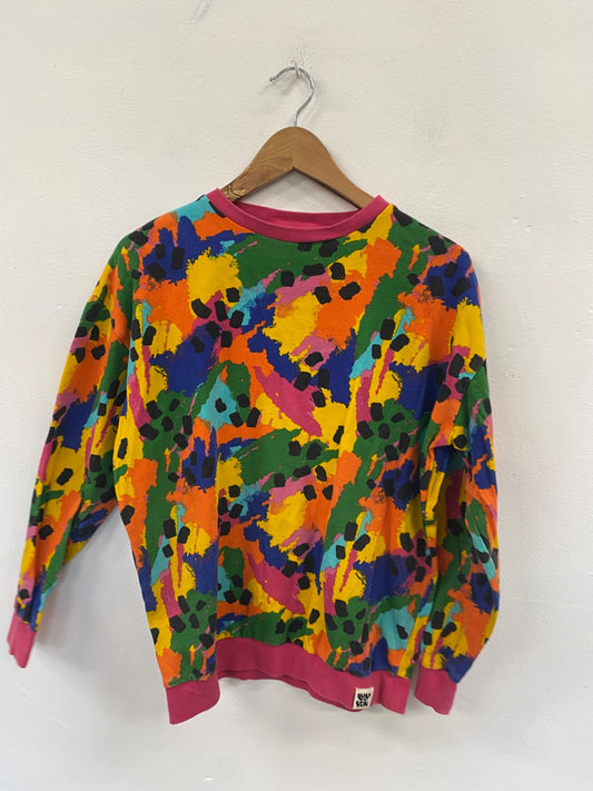 Fabulous Lucy & Yak oversized fun paint splodge Sweater  UK XXS Multicoloured SW461