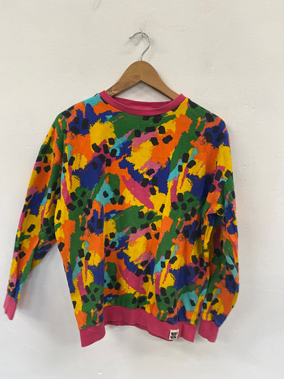Fabulous Lucy & Yak oversized fun paint splodge Sweater  UK XXS Multicoloured SW461