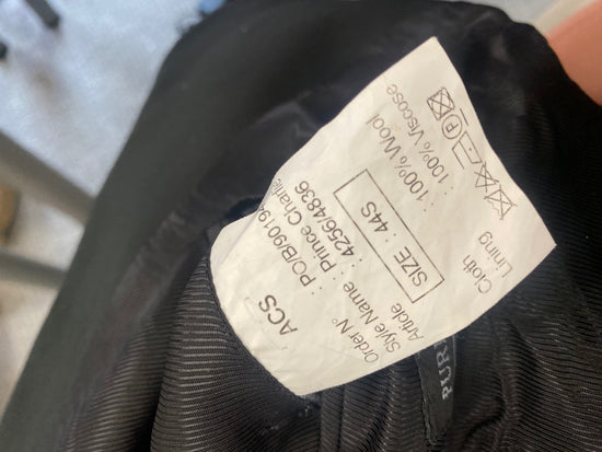 Fabulous Scottish Prince Charlie Kilt Jacket 44S Black Wool Ex hire #504 MD001