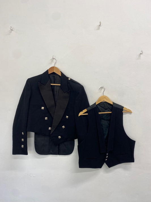 Classic traditional kilt jacket & waistcoat Prince Charlie ex hire UK 40 t #500 MD001