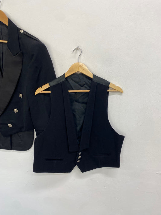 Classic traditional kilt jacket & waistcoat Prince Charlie ex hire UK 40 t #500 MD001