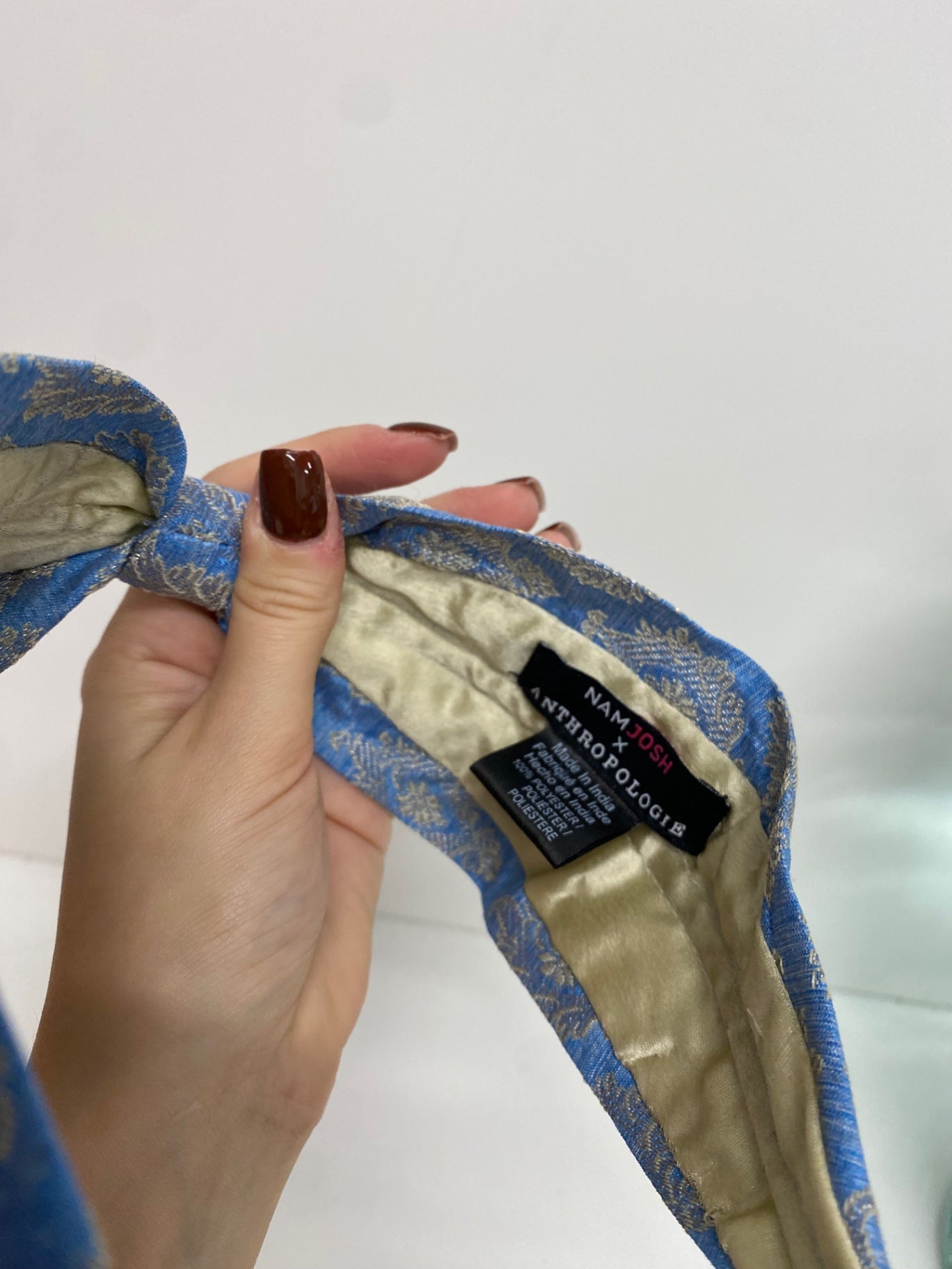 Fabulous namjosh x anthropologie Headband One size Blue gold floral beaded SB007