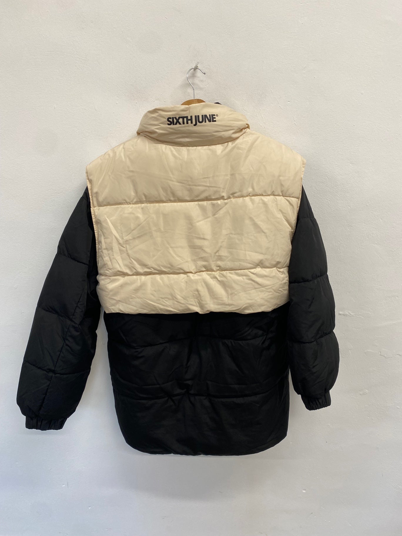 Fabulous SixthJune Puffer Jacket UK L Beige and Black