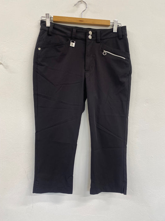 Fabulous Rohnisch short Golf Trousers Uk8 Black Stunning AP464