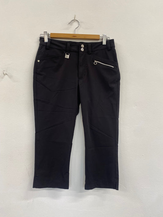 Fabulous Rohnisch short Golf Trousers Uk8 Black Stunning AP464