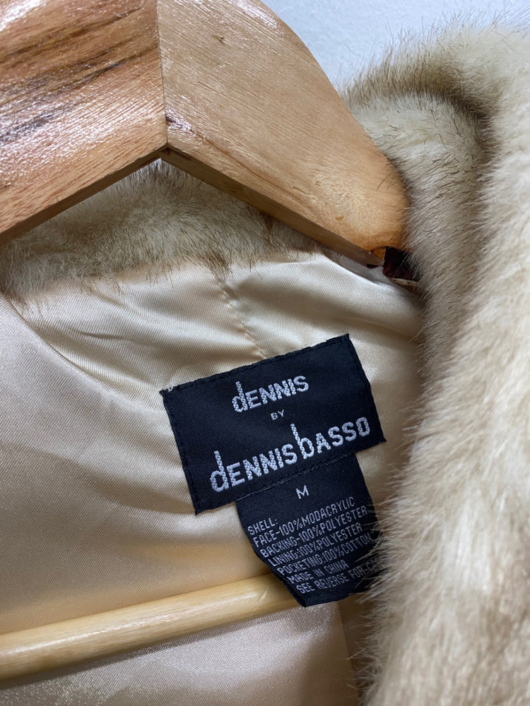 Fabulous Dennis basso Faux fur jacket UK M Cream caramel arctic AP464