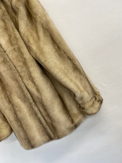 Fabulous Dennis basso Faux fur jacket UK M Cream caramel arctic AP464