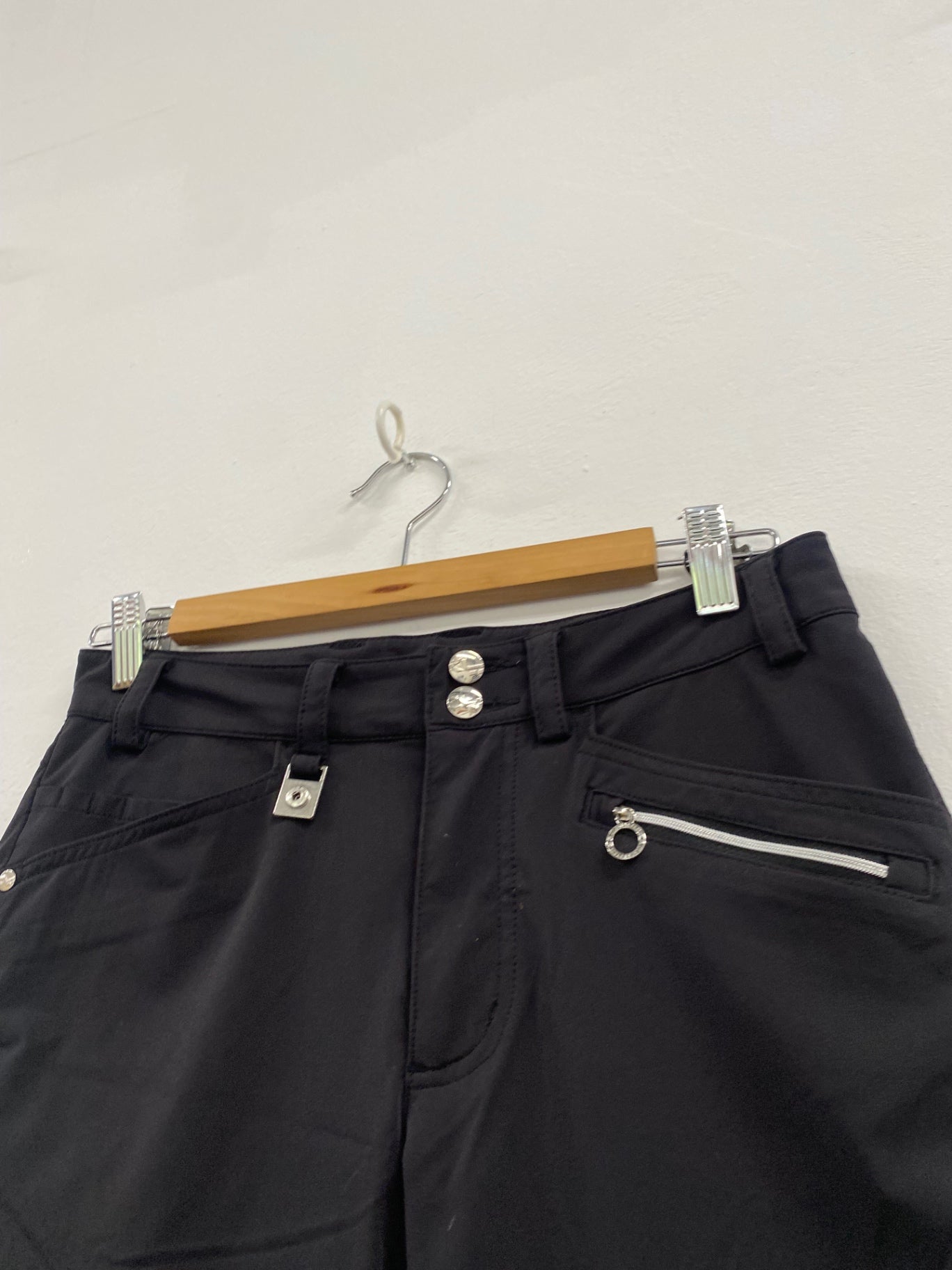 Fabulous Rohnisch short Golf Trousers Uk8 Black Stunning AP464