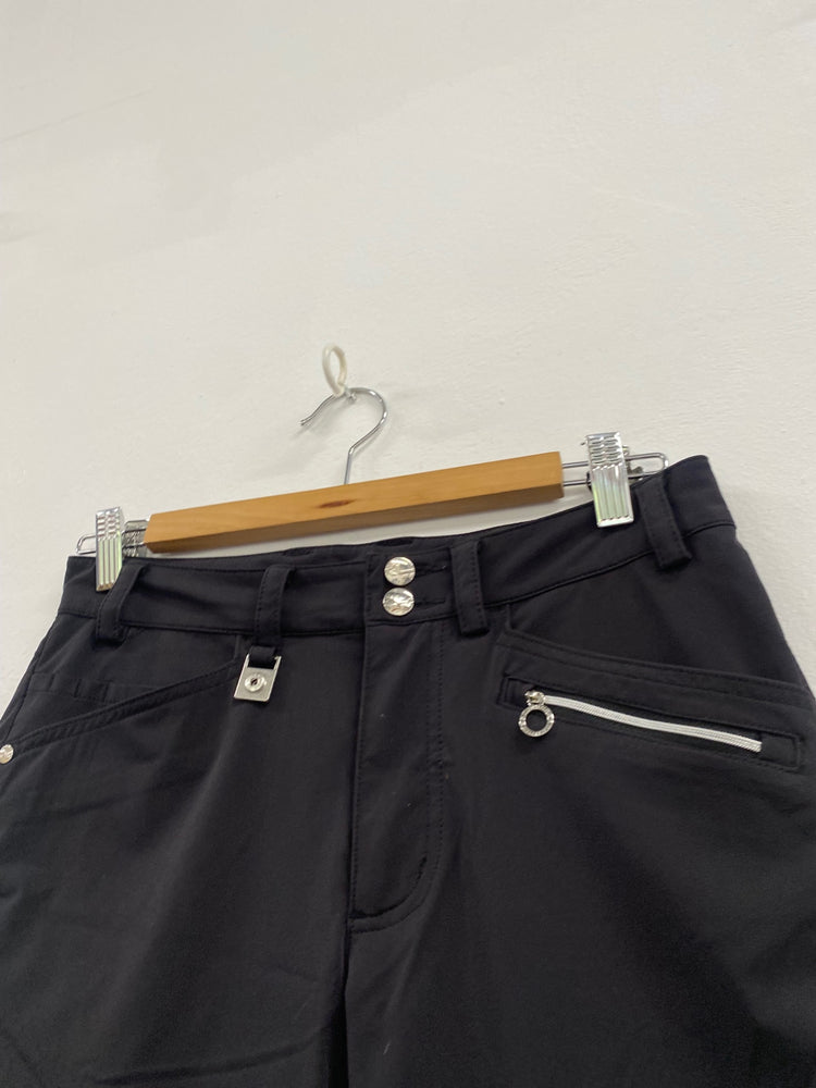Fabulous Rohnisch short Golf Trousers Uk8 Black Stunning AP464