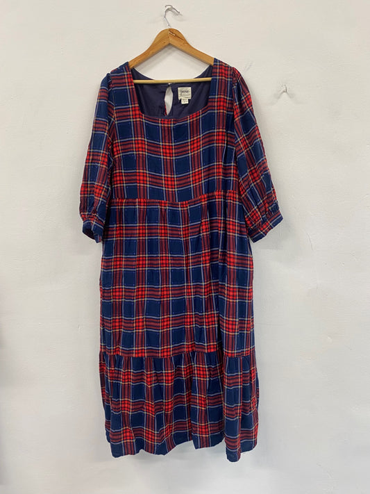 Fabulous Joannie classic Plaid Dress UK22 Red & Blue CC001