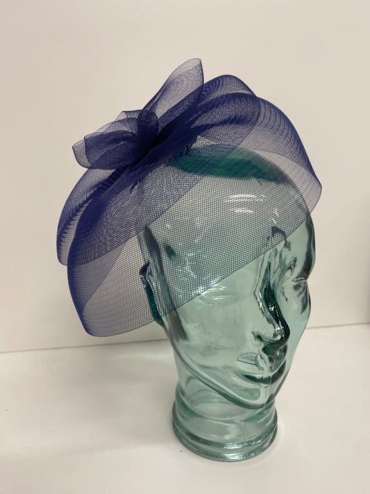 Fabulous John Lewis navy fascinator Hat One size Navy Blue AS466