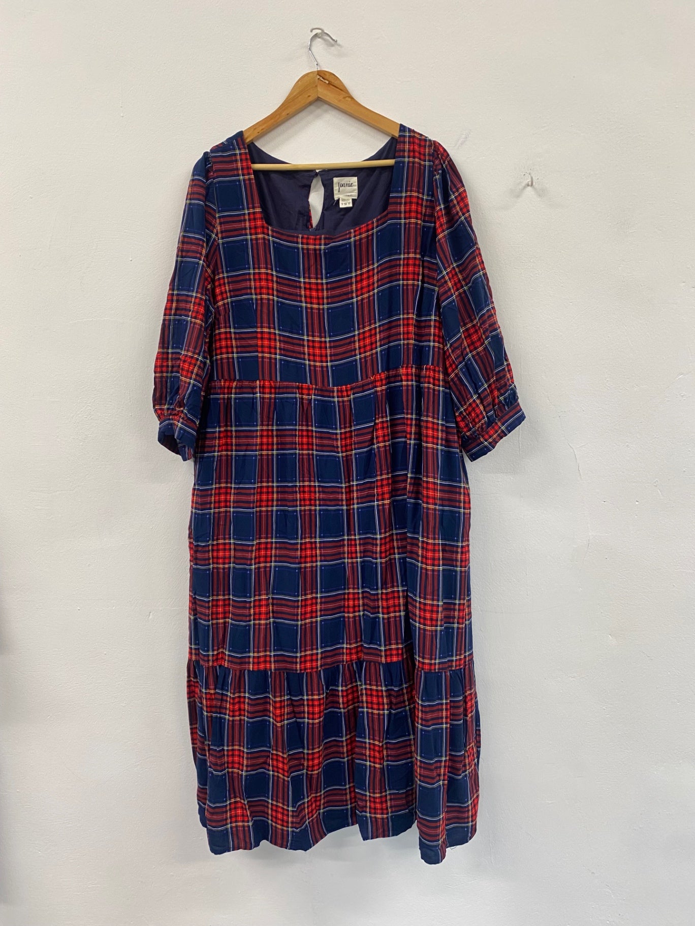 Fabulous Joannie classic Plaid Dress UK22 Red & Blue CC001