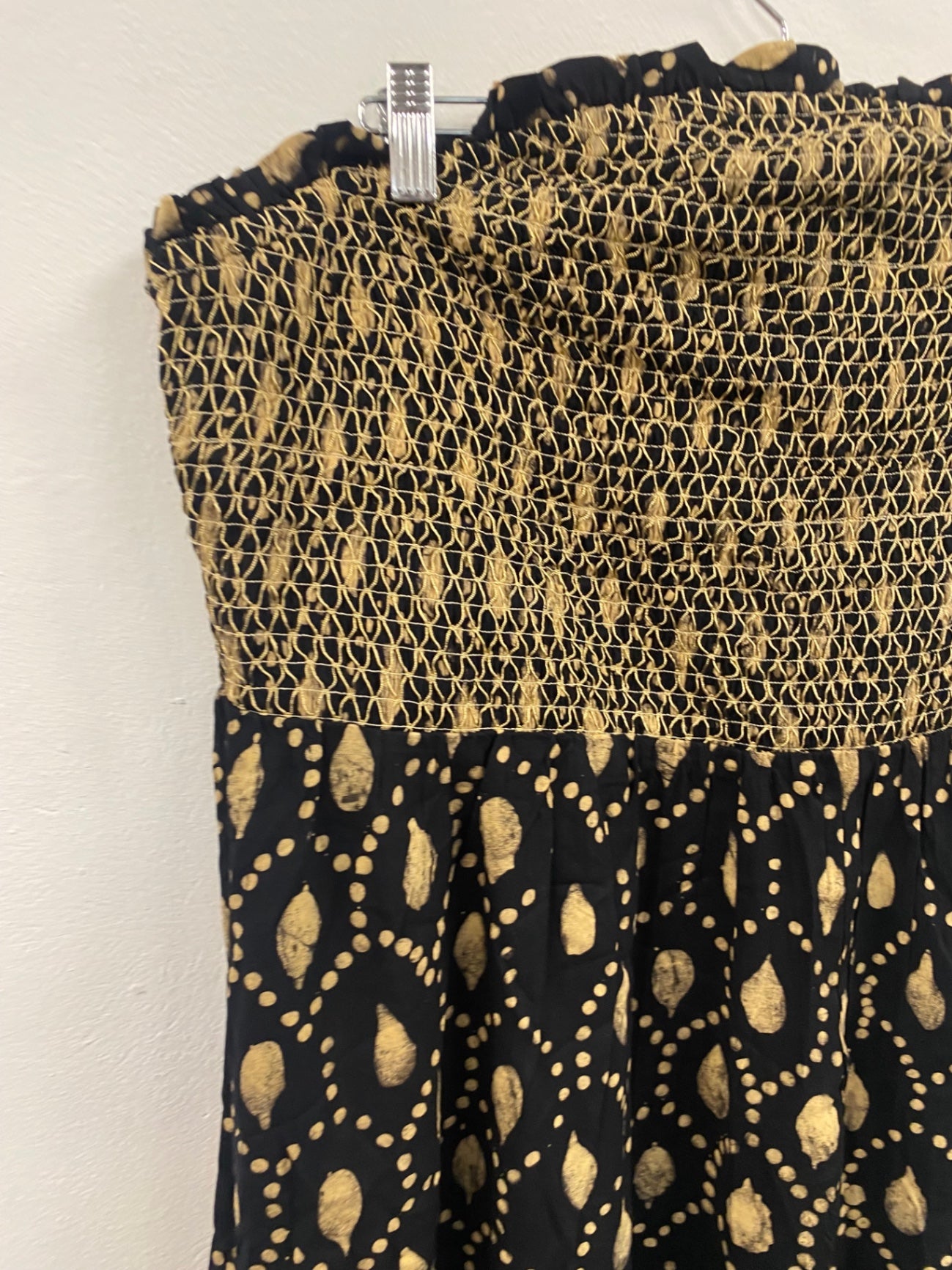 Fabulous Monsoon Beach romantic flirty Dress XXL Black & Gold CC001