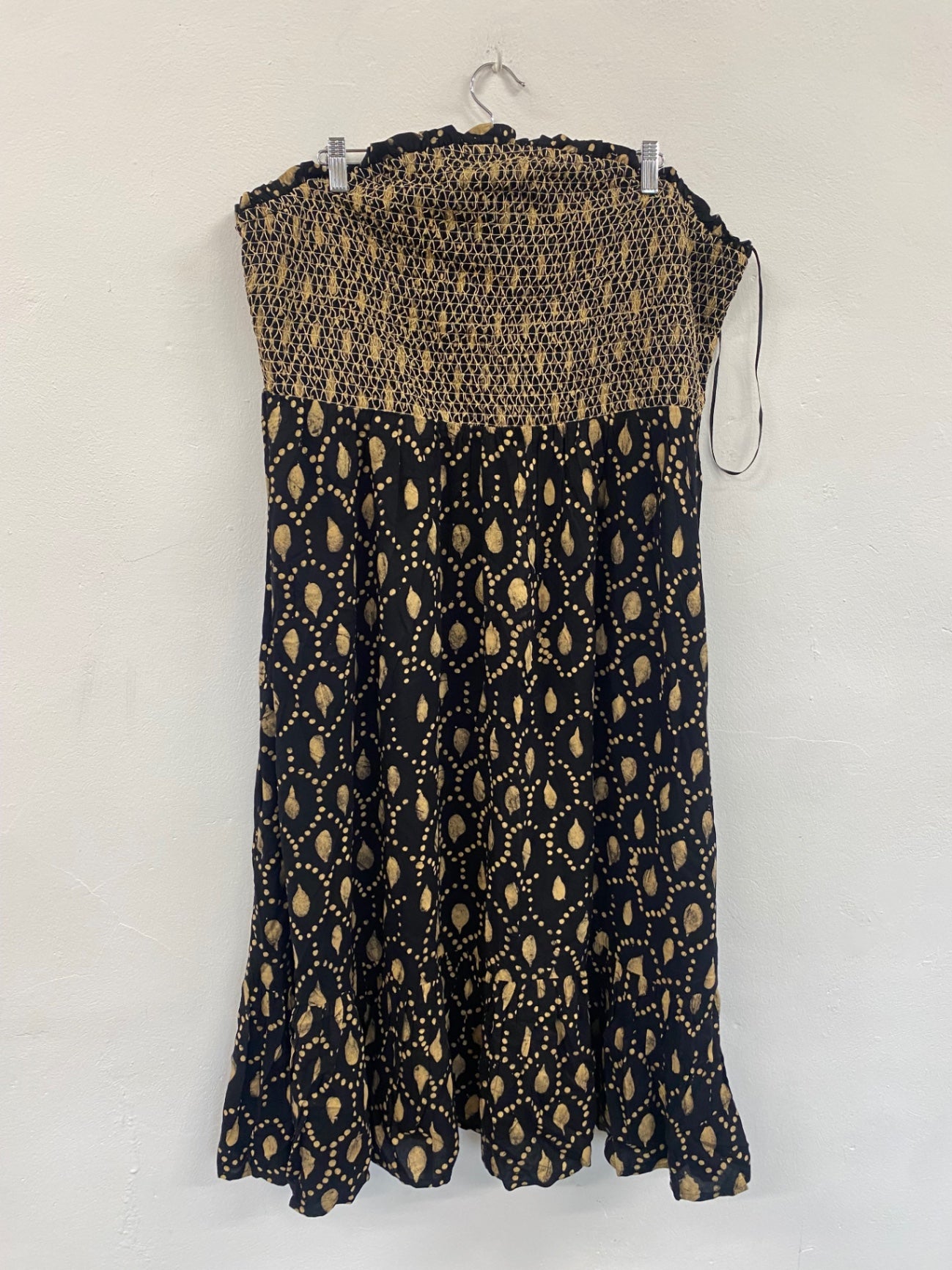 Fabulous Monsoon Beach romantic flirty Dress XXL Black & Gold CC001
