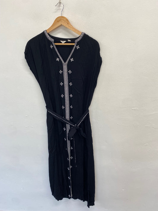 Fabulous FatFace kaftan midi Dress UK 12 Black SM467