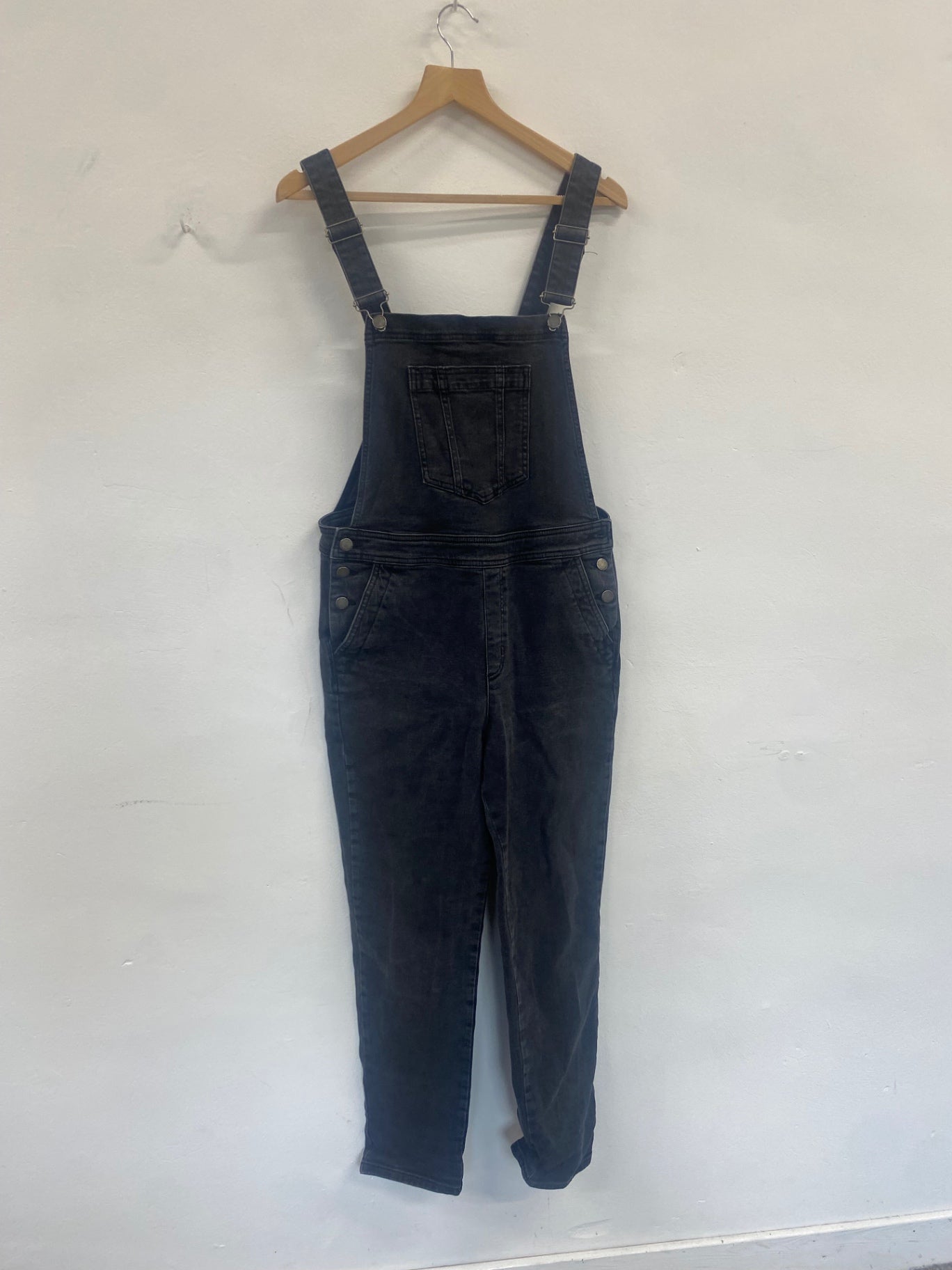 Fabulous Boden denim dungarees Jumpsuit Uk14 charcoal Grey SM467