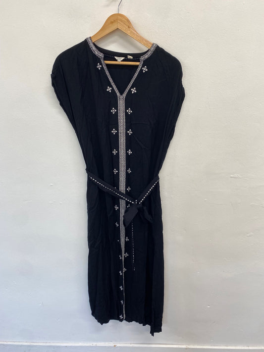 Fabulous FatFace kaftan midi Dress UK 12 Black SM467