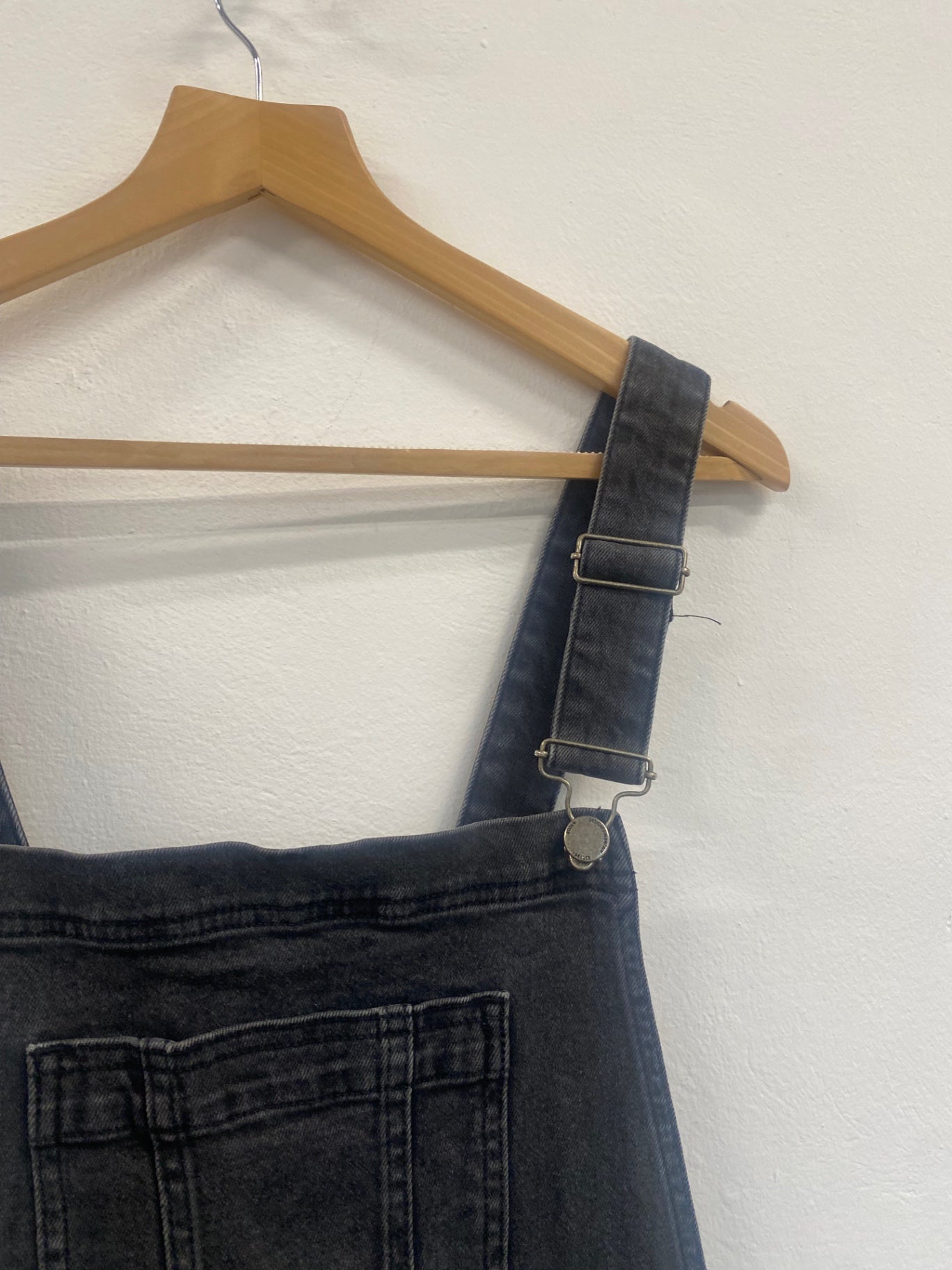 Fabulous Boden denim dungarees Jumpsuit Uk14 charcoal Grey SM467