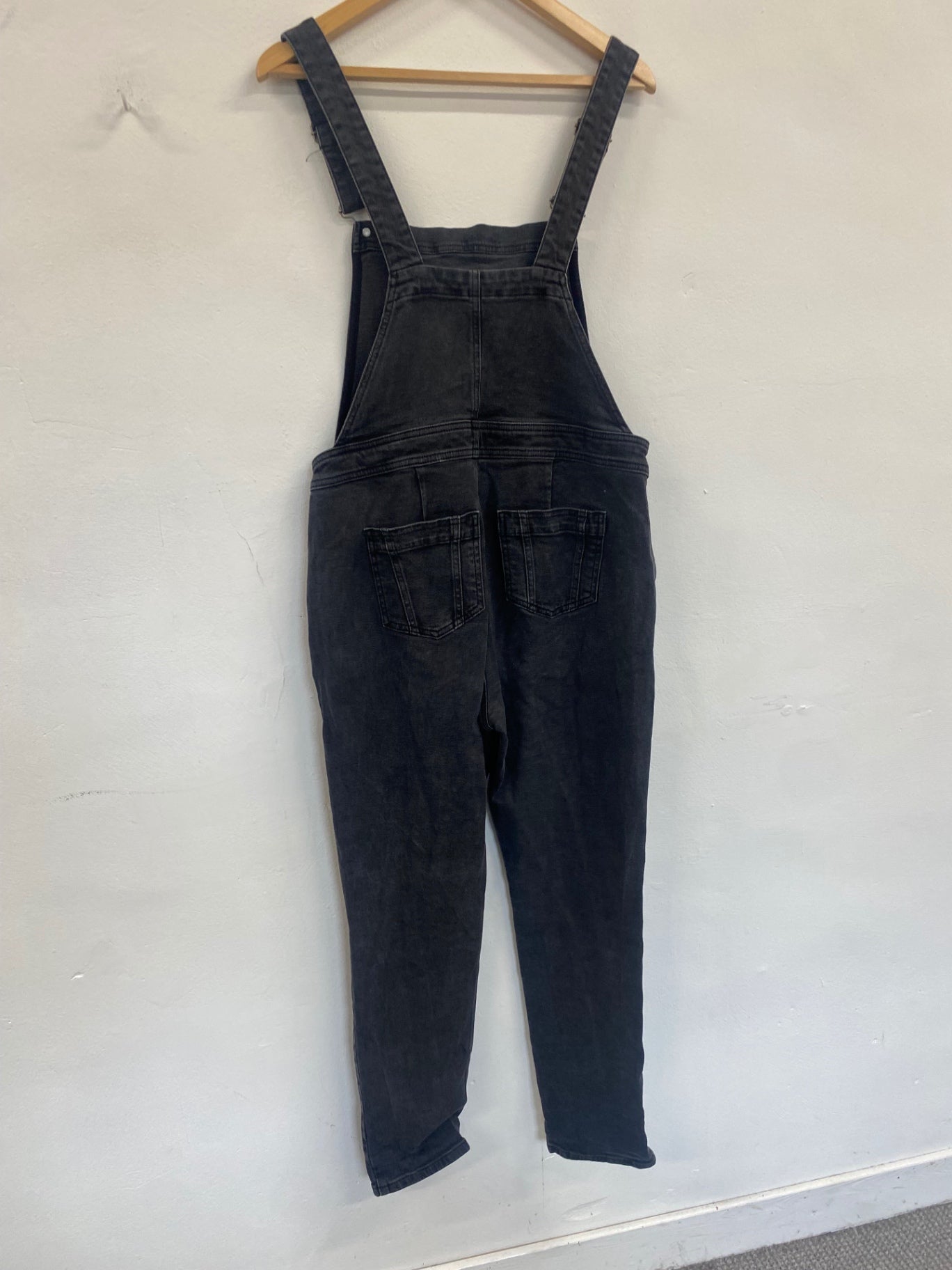 Fabulous Boden denim dungarees Jumpsuit Uk14 charcoal Grey SM467