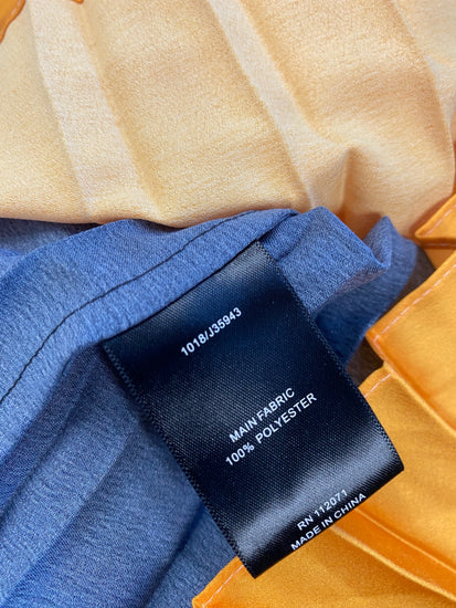 Fabulous Jigsaw pleated midi Skirt Uk14 amber & blue stunning GM143