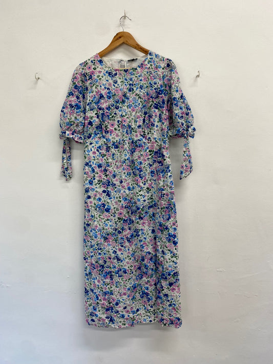 Fabulous Nobody’s Child Felicia Dress UK 16 Blue pink floral EP468