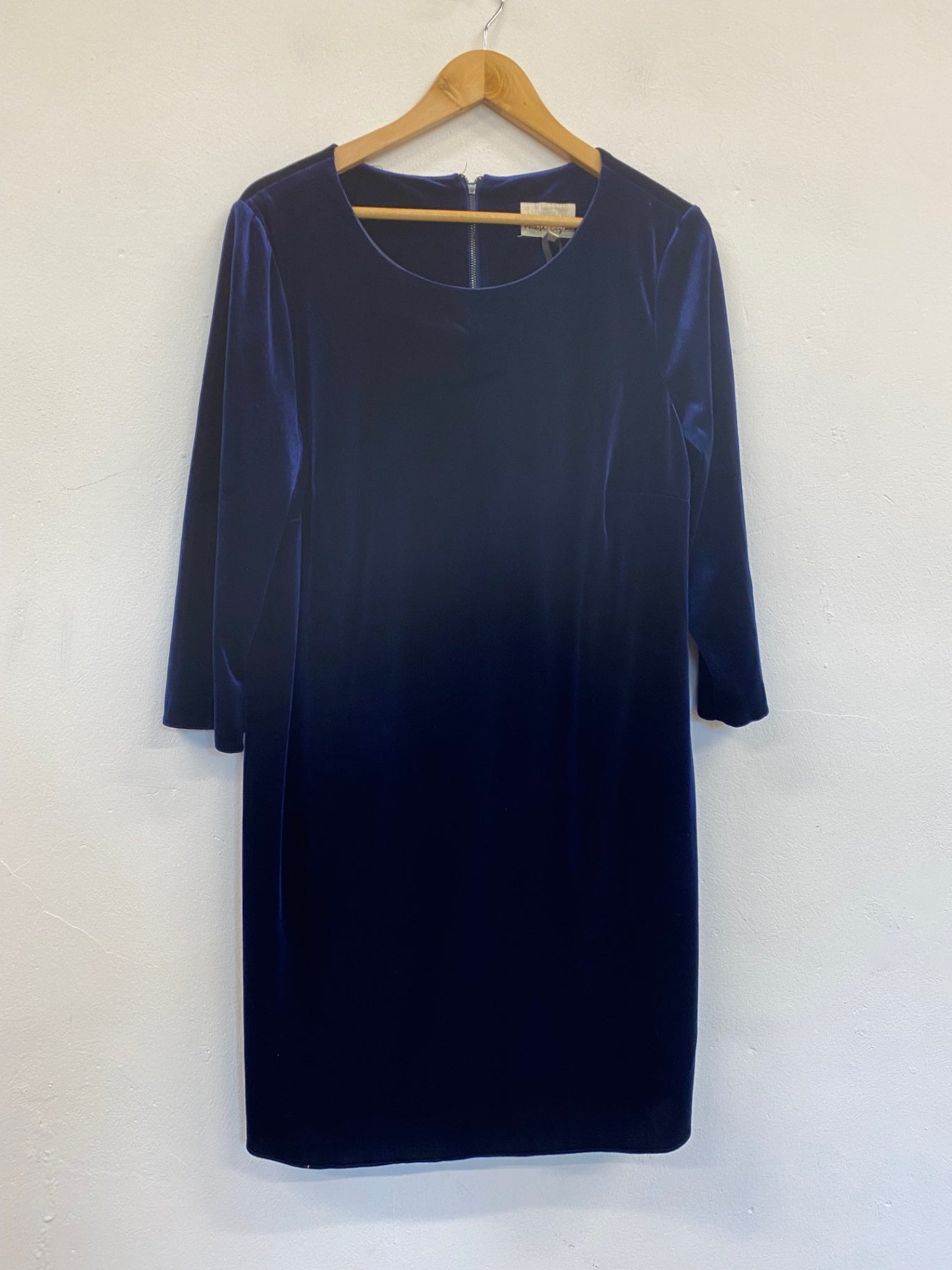 Fabulous Phase Eight pleated back Dress Uk16 Midnight Blue EP468