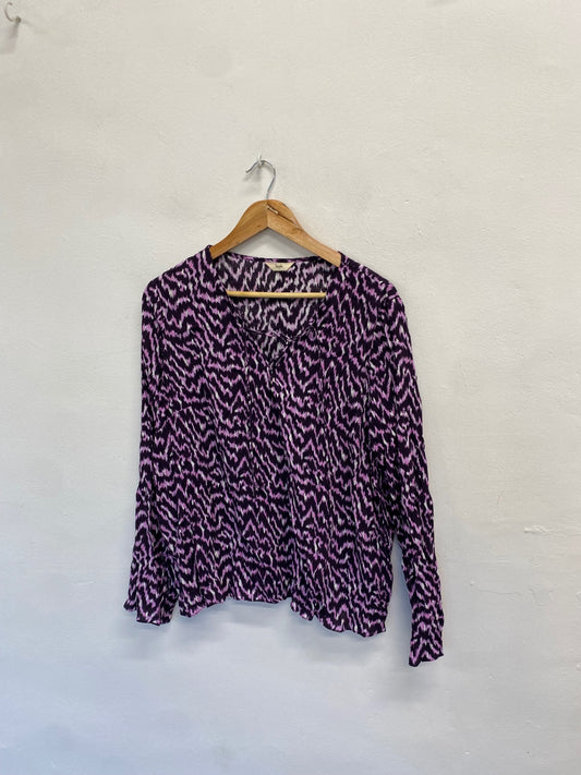 Fabulous Hush elianna Blouse UK 16 Purple pattern EP468