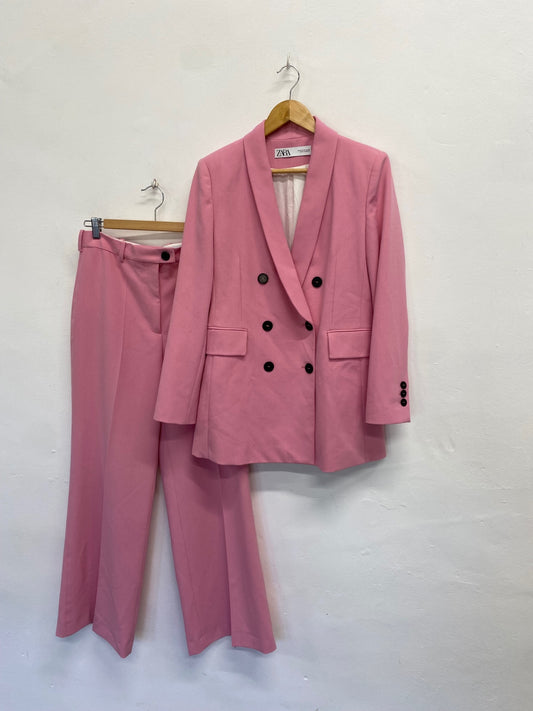 Fabulous Zara Suit UK M Pink office formal vibe LG005