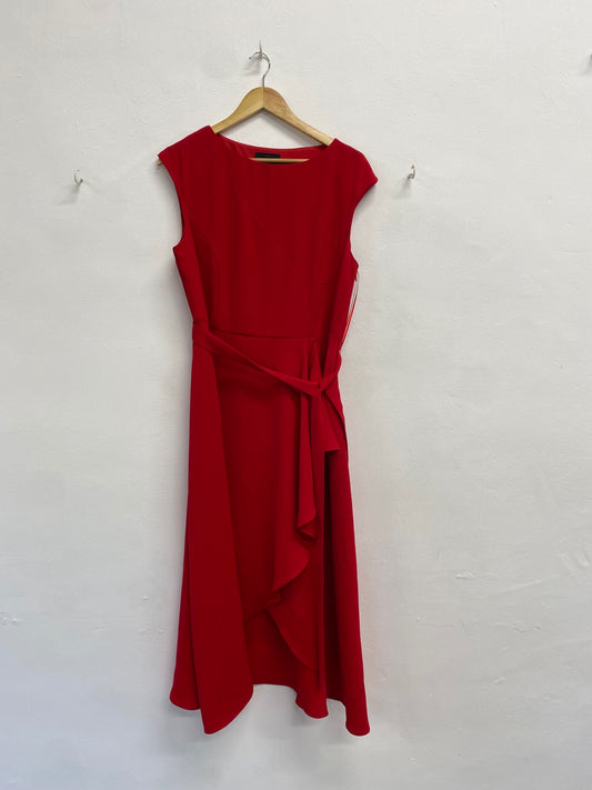 Fabulous Phase Eight rushelle party Midi Dress UK 16 Red EP468