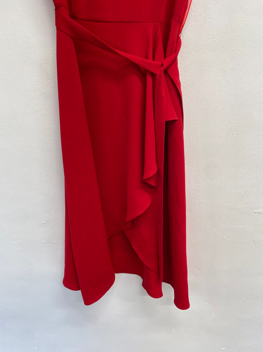 Fabulous Phase Eight rushelle party Midi Dress UK 16 Red EP468