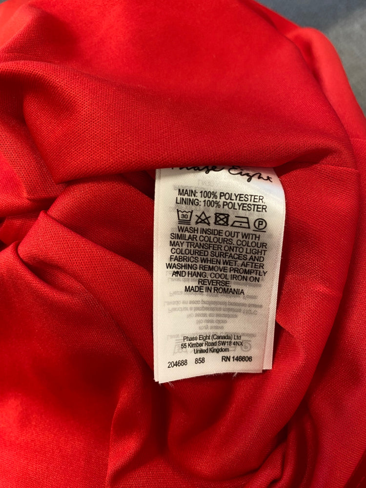 Fabulous Phase Eight rushelle party Midi Dress UK 16 Red EP468