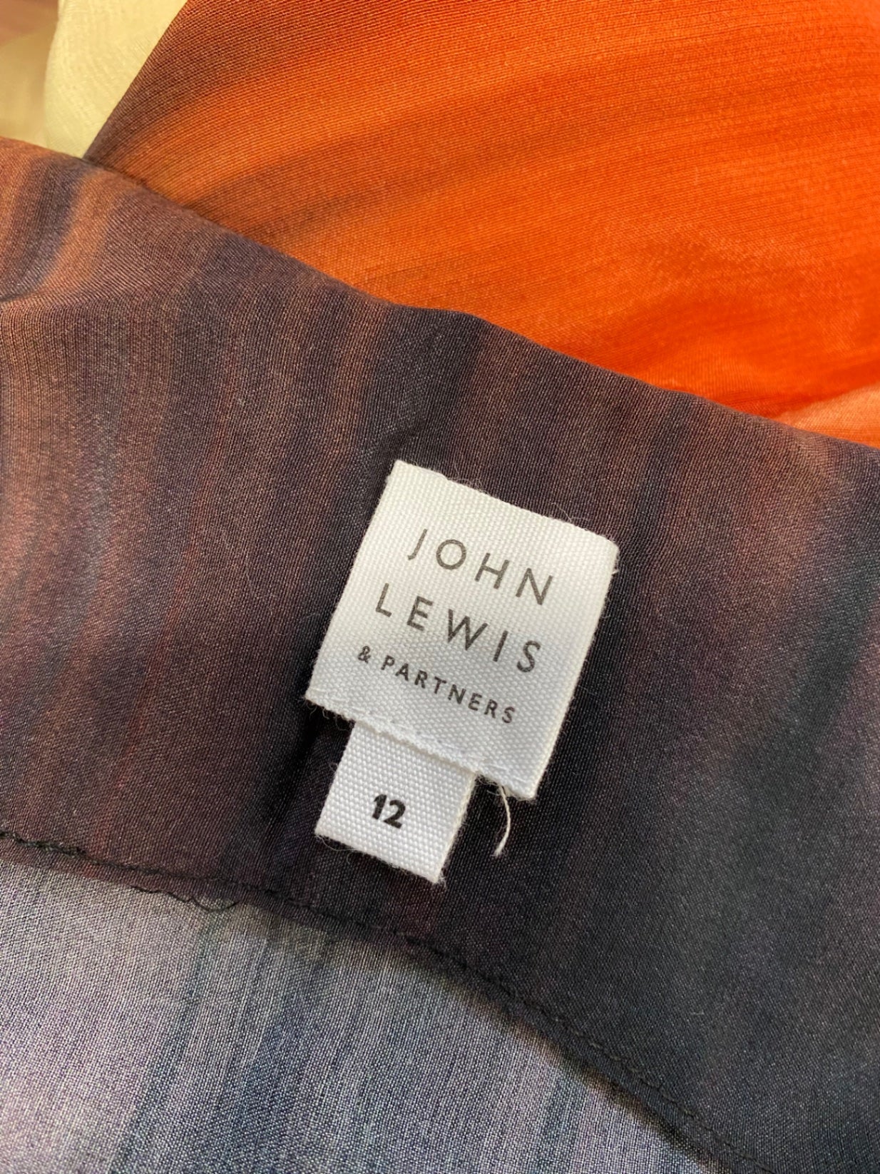 Fabulous John Lewis maxi Dress UK 12 Ombré orange brown EP468