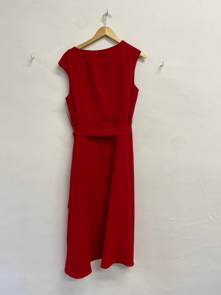 Fabulous Phase Eight rushelle party Midi Dress UK 16 Red EP468