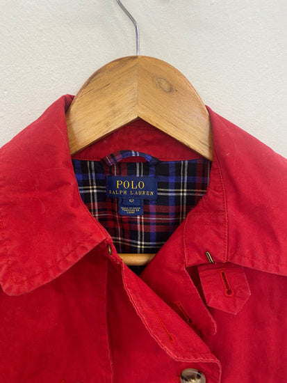 Fabulous Polo Ralph Lauren Trench Coat Age 12 Red LK469