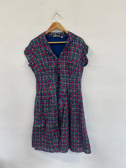 Fabulous Seasalt Cornwall Lottie Tulip Dress Uk16 blue & Pink JC470