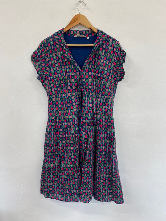 Fabulous Seasalt Cornwall Lottie Tulip Dress Uk16 blue & Pink JC470