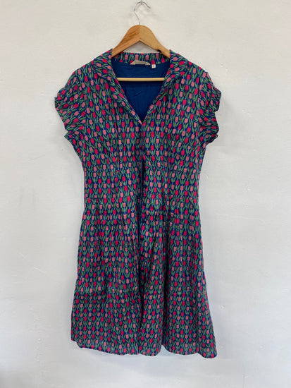 Fabulous Seasalt Cornwall Lottie Tulip Dress Uk16 blue & Pink JC470