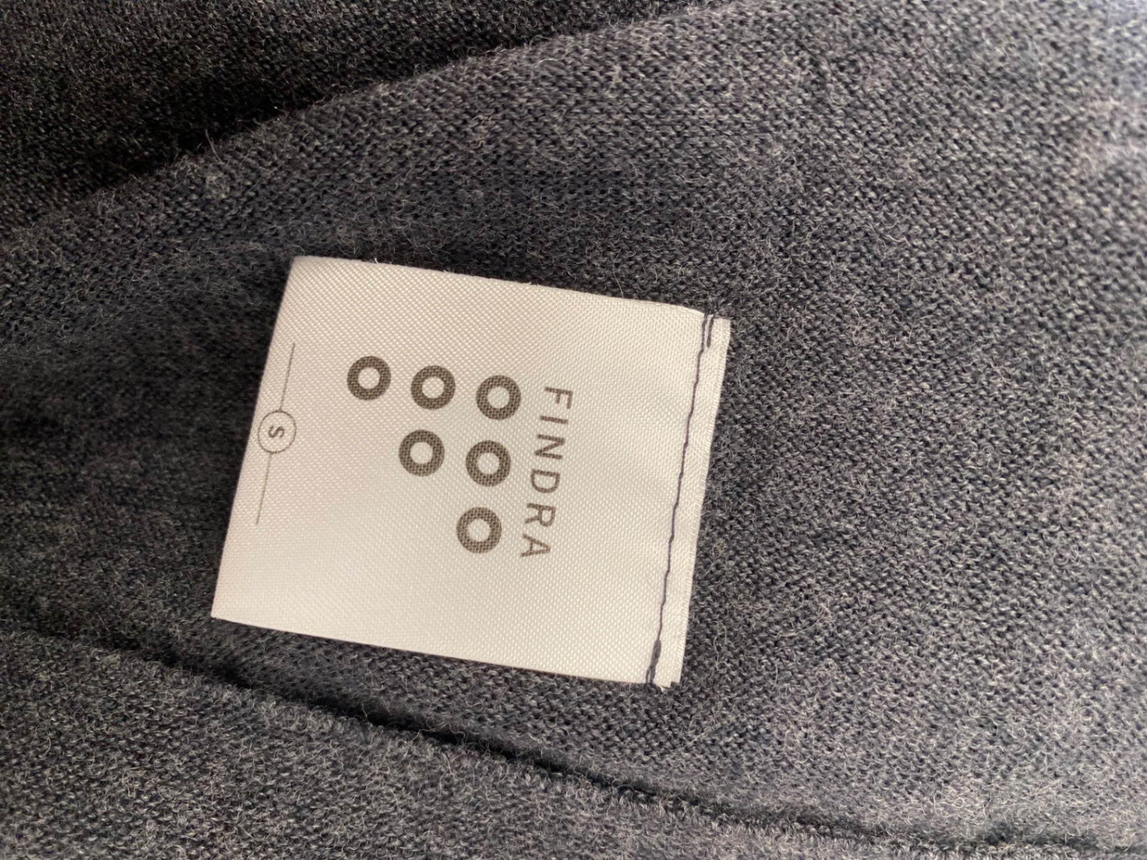 Fabulous Findra merino wool Jumper UK S Grey KH001