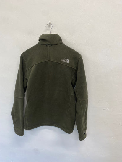 Fabulous The North Face fleece Zip through Sweater UK S Olive Green KH001