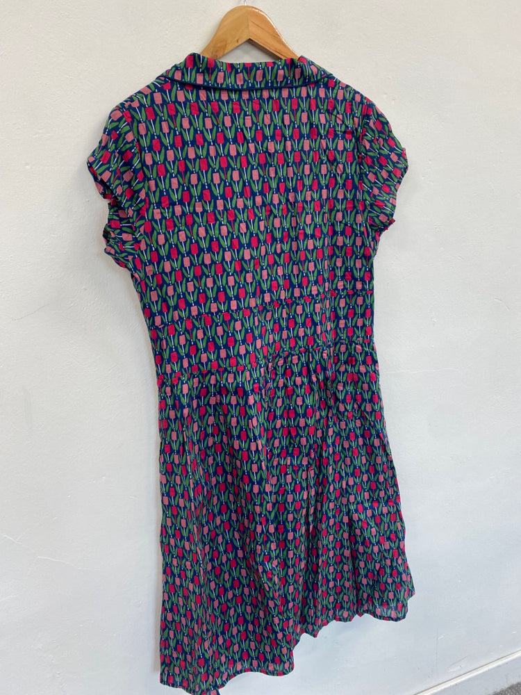 Fabulous Seasalt Cornwall Lottie Tulip Dress Uk16 blue & Pink JC470