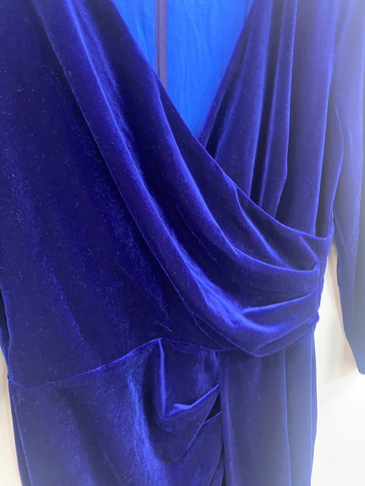 Fabulous Bombshell London party occasion Dress UK12 Royal Blue Sultry YB001