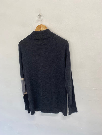 Fabulous Findra merino wool Jumper UK S Grey KH001