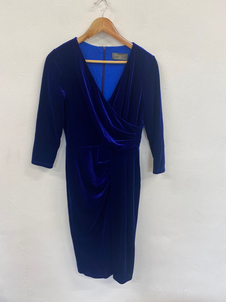 Fabulous Bombshell London party occasion Dress UK12 Royal Blue Sultry YB001