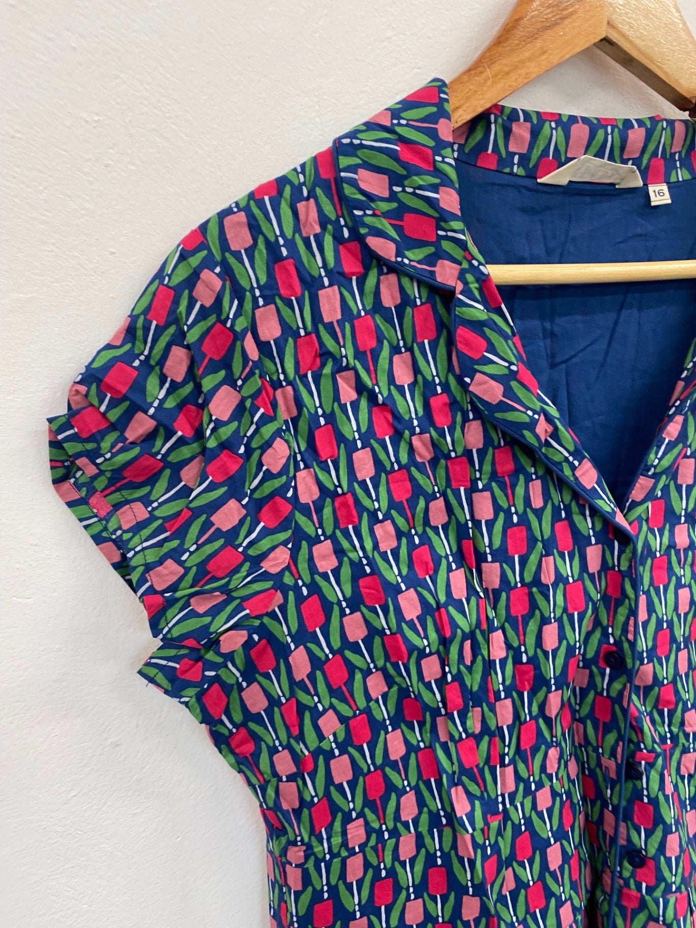 Fabulous Seasalt Cornwall Lottie Tulip Dress Uk16 blue & Pink JC470